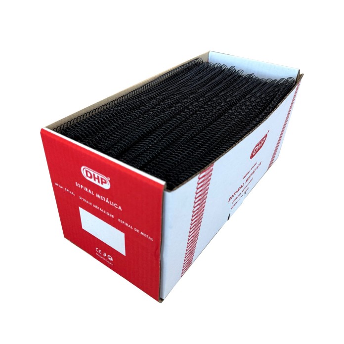 Spiral metálico 6: 1, 22 mm, A4, C / 100, 4.Negro