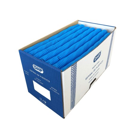 Espiral de plástico 5: 1, 18 mm, A4, C / 100, 6. Azul