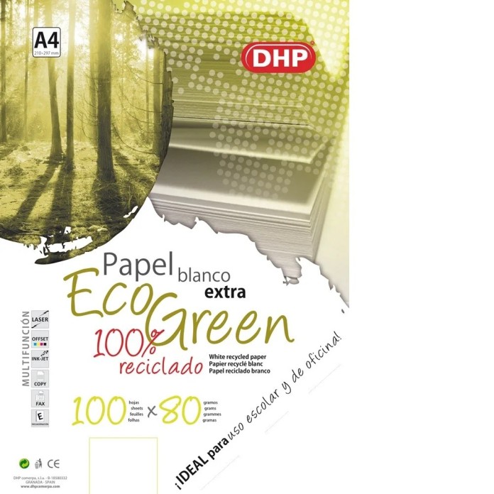Papel reciclado blanco EcoGreen