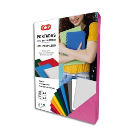 PORTADA POLIPROPILENO 450 MICRAS TRANSP. A4 14.FUCSIA P/25