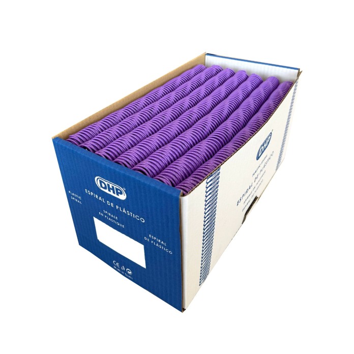 Espiral Plástico 5:1, 28 mm, A4, C/50, 15. Lila