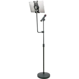 Soporte de pie para tabletas con micrófono