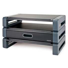 Soporte deluxe para monitores gris con cajón 2